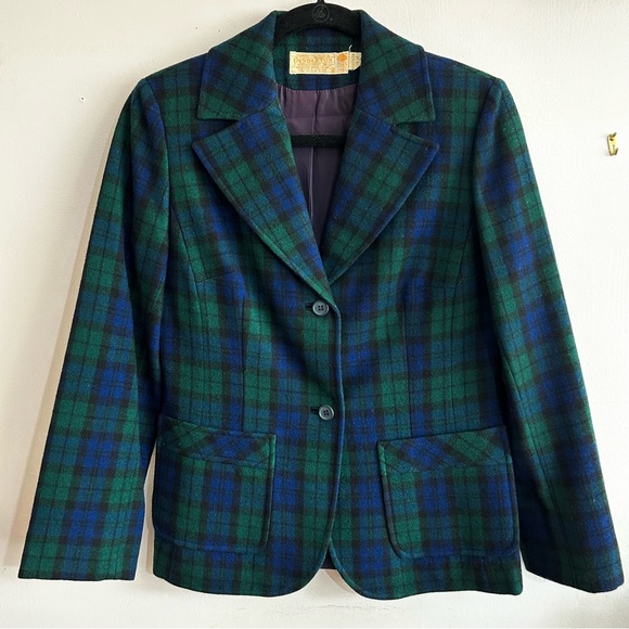 Pendleton Jackets & Blazers - Vintage Pendleton Wool Black Watch Tartan Plaid Blazer